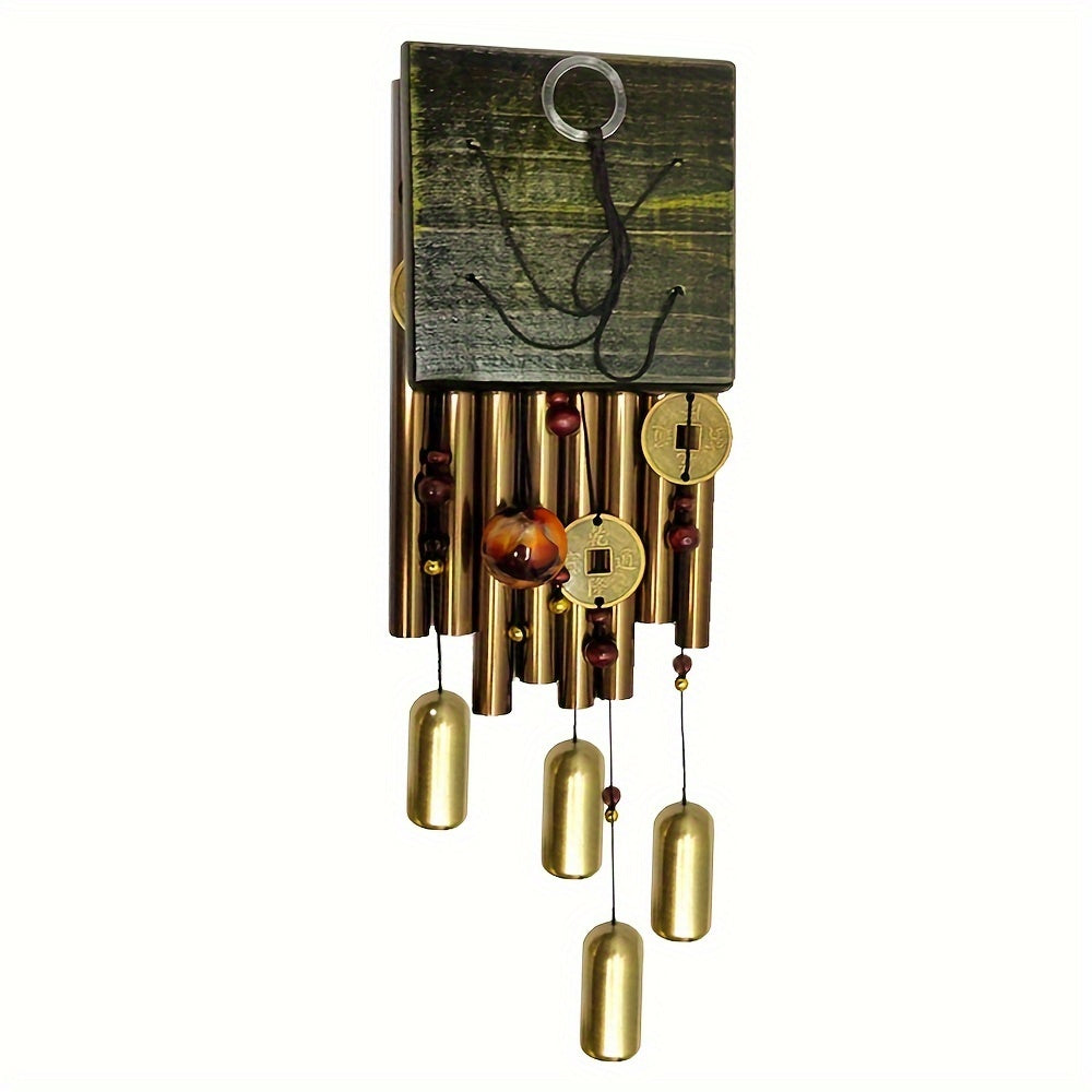 Extra-Large Copper Bell Wind Chimes - Antique Outdoor Decor - Harmonious Aluminum Alloy Tubes for Garden, Yard & Home - Durable, Rust-resistant Atmospheric Art