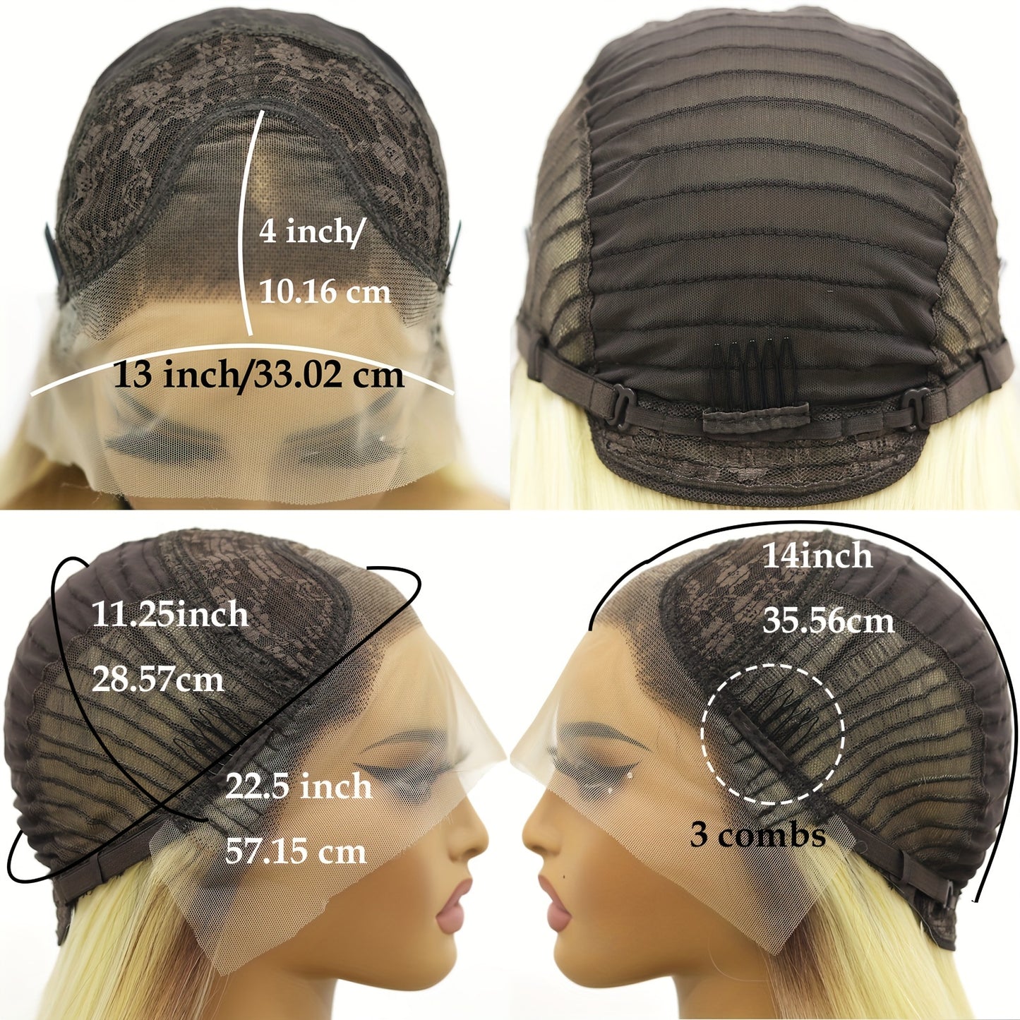 13x4 Blonde and Brwon Streak Body Wave Wig Lace Front Wigs Synthetic Natural Wave Wigs Heavy Density Glueless Lace Wigs for Women Synthetic Fiber Wigs for Daily Party Cosplay 26 inch