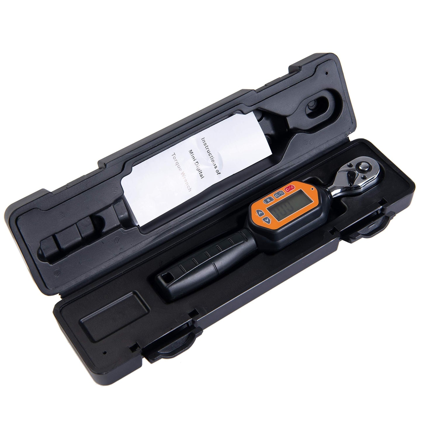 1pc 3/8 Inch Digital Torque Wrench (1.8-60 Nm/1.3-44.25 Ft-lbs) Accurate Of Clockwise ±2%/ Counterclockwise ±2.5% LED And Buzzer (Battery Not Included)