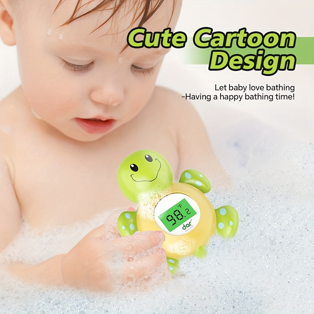 Baby Bath Thermometer Turtle Backlight Reminder Clock Display Waterproof