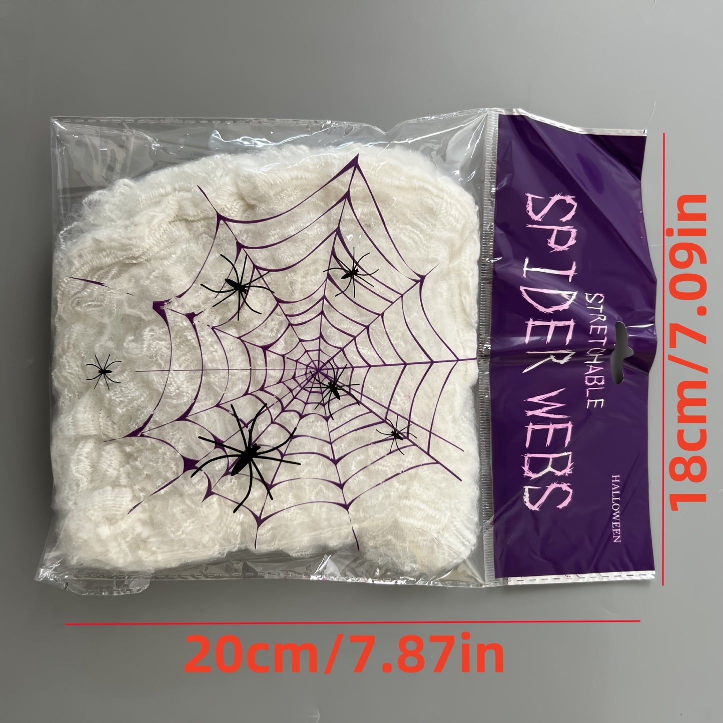 Stretchable Polyester Blend Spider Web Decorations – No Electricity Needed, Perfect for Halloween and Party Supplies