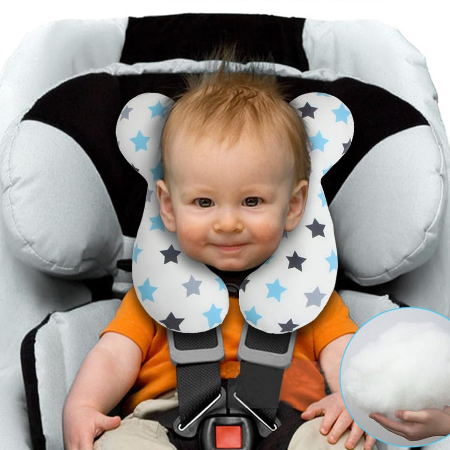 Cartoon Baby Pillow Children's U-shaped Travel Pillow Cotton Soft Baby Travel Car Children's Multi-functional Stroller Pillow