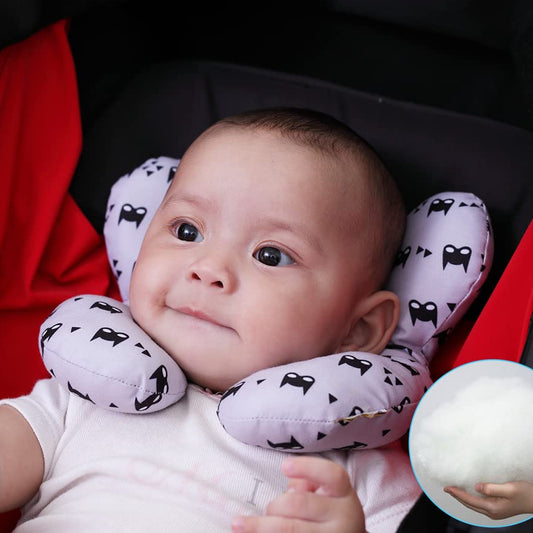 Cartoon Baby Pillow Children's U-shaped Travel Pillow Cotton Soft Baby Travel Car Children's Multi-functional Stroller Pillow