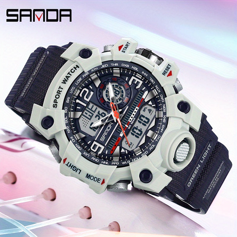 SANDA Outdoor Sports Shockproof Digital Watch For Women Daily Uses Multi Functional, Luminous Electronic Watch