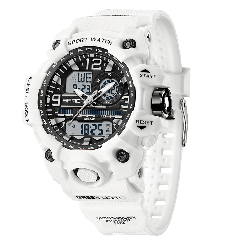 SANDA Outdoor Sports Shockproof Digital Watch For Women Daily Uses Multi Functional, Luminous Electronic Watch