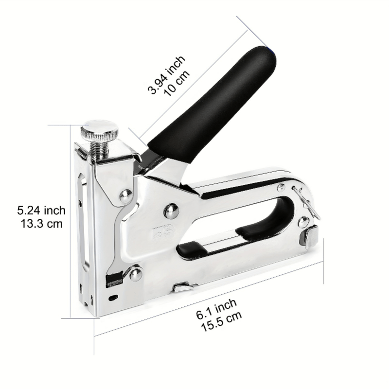 1pc Set, Three In One Heavy-duty Stapler Gun Kit, Equipped With One Stapler For Fixing Materials, Decorative And Decorative Staples