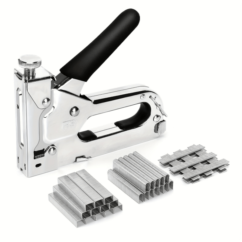 1pc Set, Three In One Heavy-duty Stapler Gun Kit, Equipped With One Stapler For Fixing Materials, Decorative And Decorative Staples