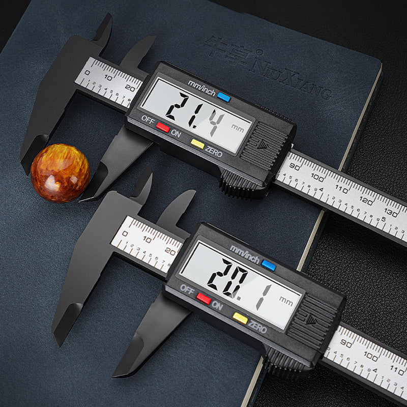 Precision Digital Caliper With Large Lcd Display - Durable Plastic, Ideal For Everyday Office Use