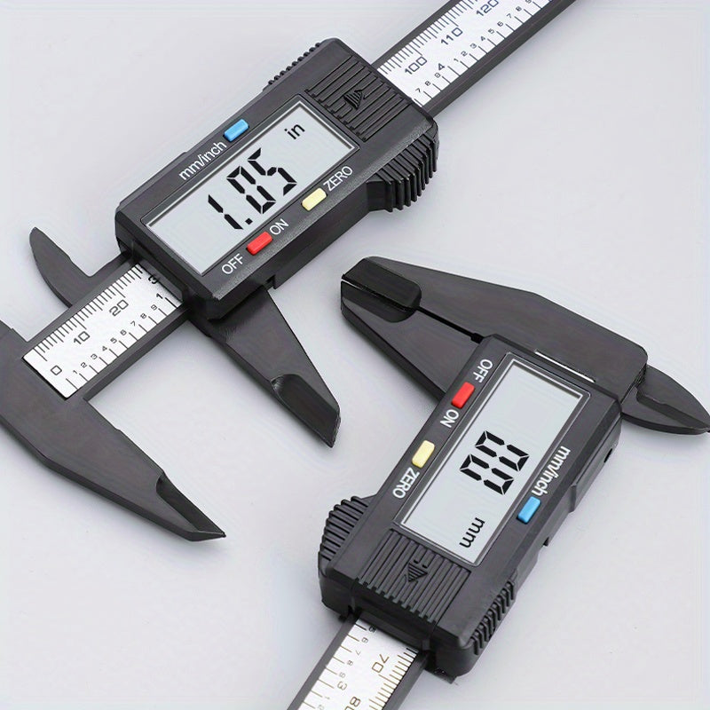 Precision Digital Caliper With Large Lcd Display - Durable Plastic, Ideal For Everyday Office Use