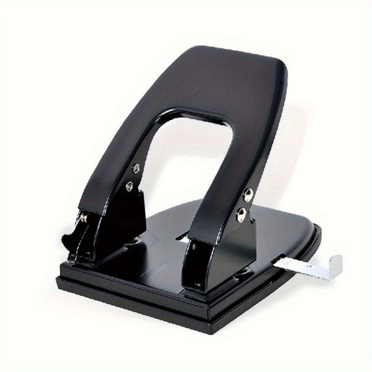 Heavy-Duty Metal 2-Hole Punch, 6mm Diameter, 40 Sheet Capacity, 80mm Hole Distance for Office Desk Binding