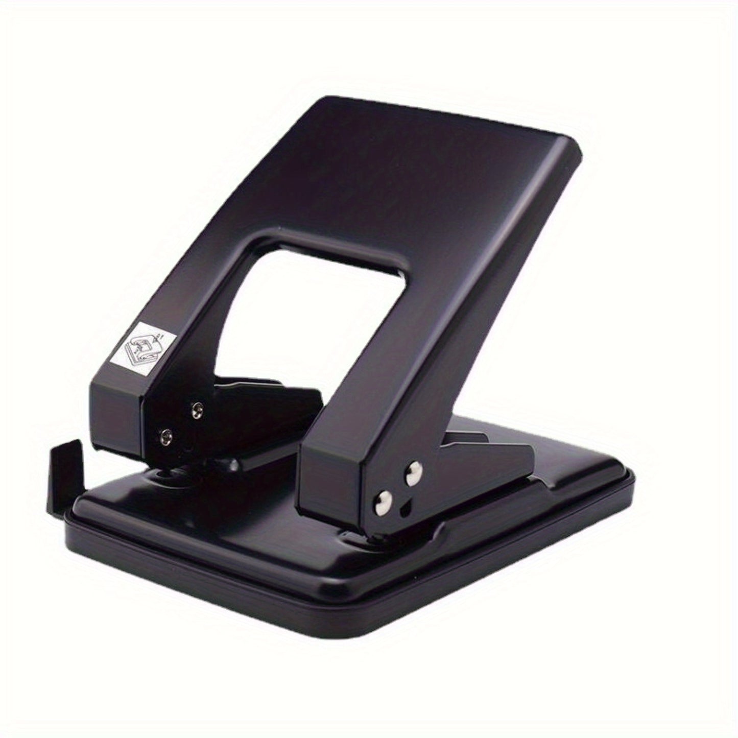 Heavy-Duty Metal 2-Hole Punch, 6mm Diameter, 40 Sheet Capacity, 80mm Hole Distance for Office Desk Binding