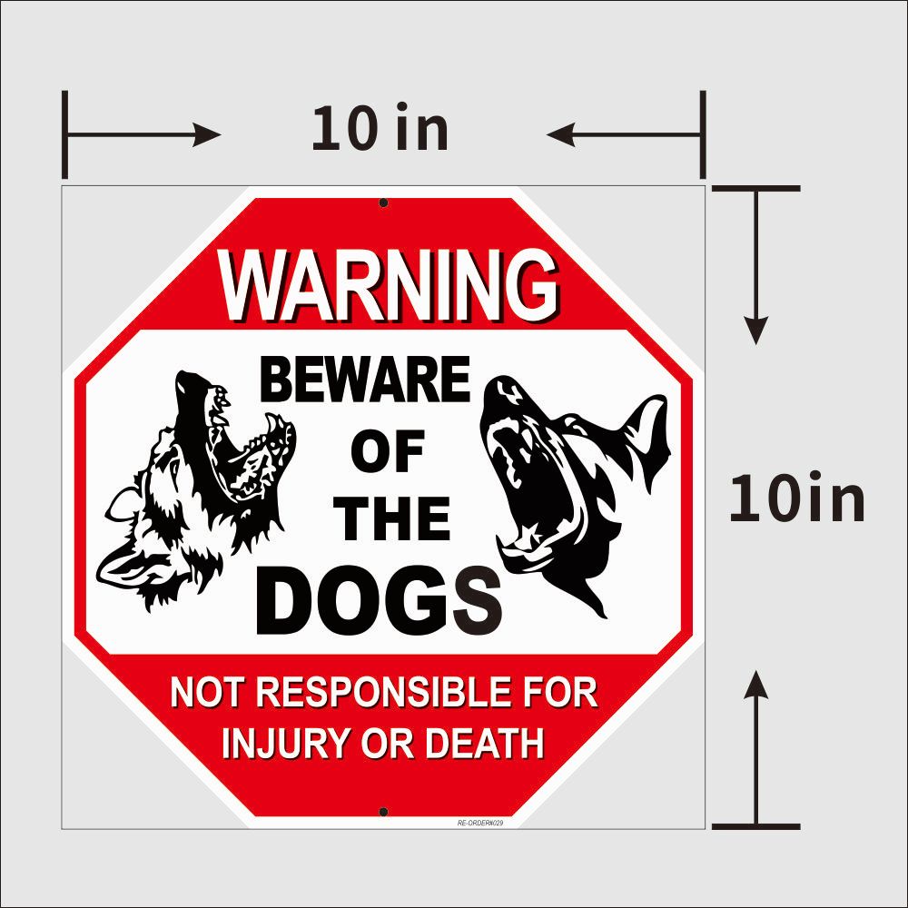 Warning Tin Sign, Beware of The Dog, 24 Hour Video Surveillance,Door Courtyard Garage Indoor and Outdoor Home Decoration Poster