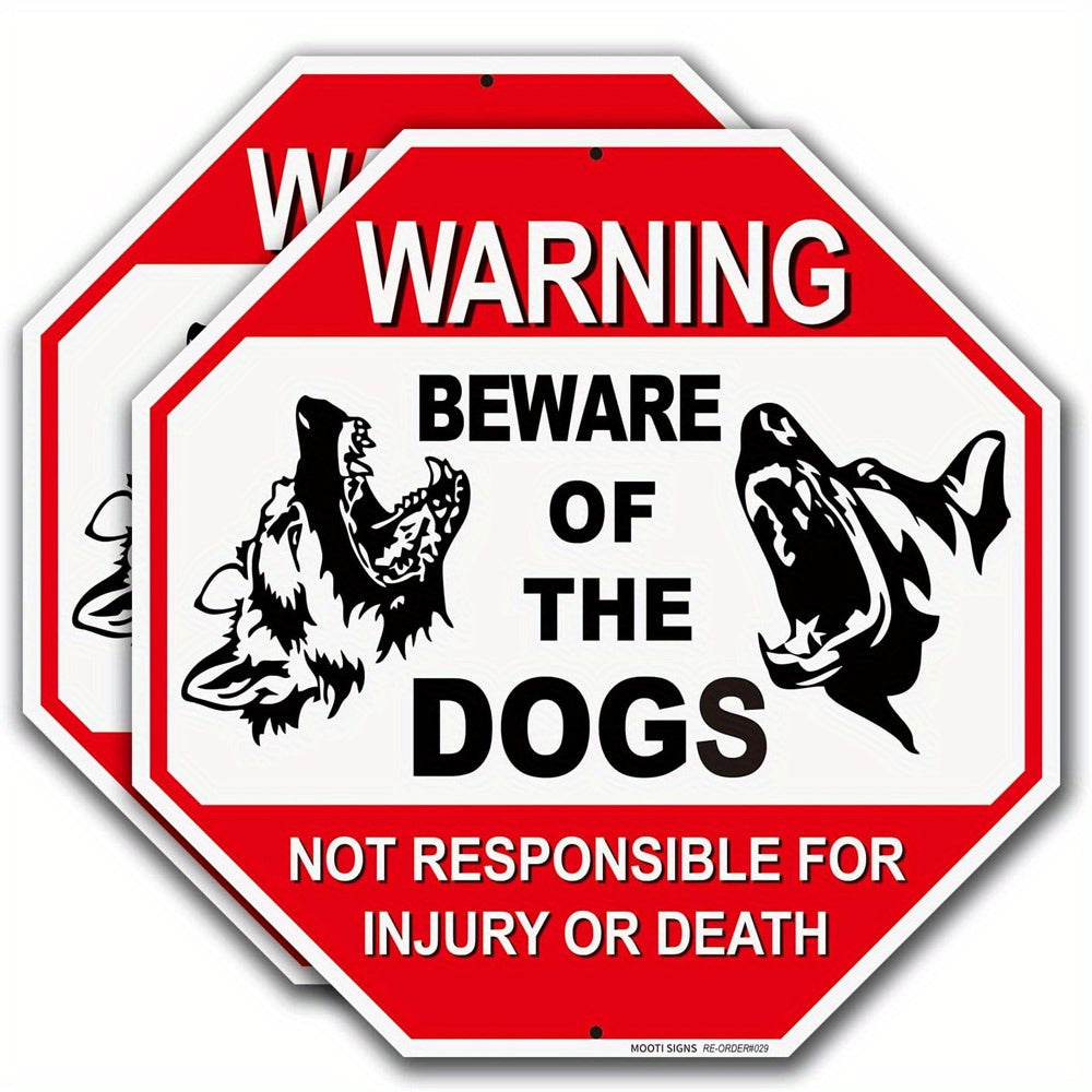 Warning Tin Sign, Beware of The Dog, 24 Hour Video Surveillance,Door Courtyard Garage Indoor and Outdoor Home Decoration Poster