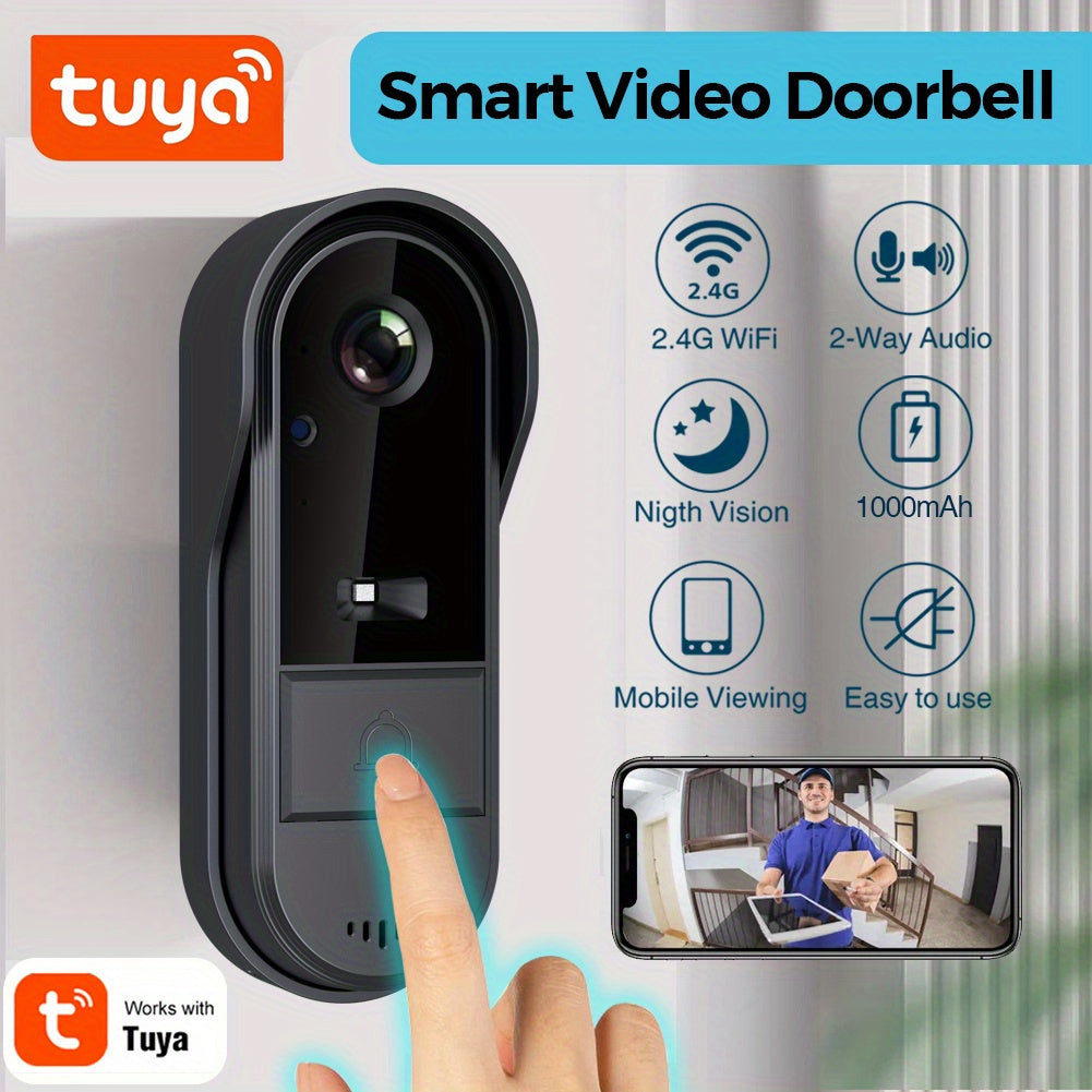 Tuya Doorbell With Camera Wireless Bundle Doorbell Smart Home WIFI HD Outdoor Phone Camera Security Video Intercom Night Vision