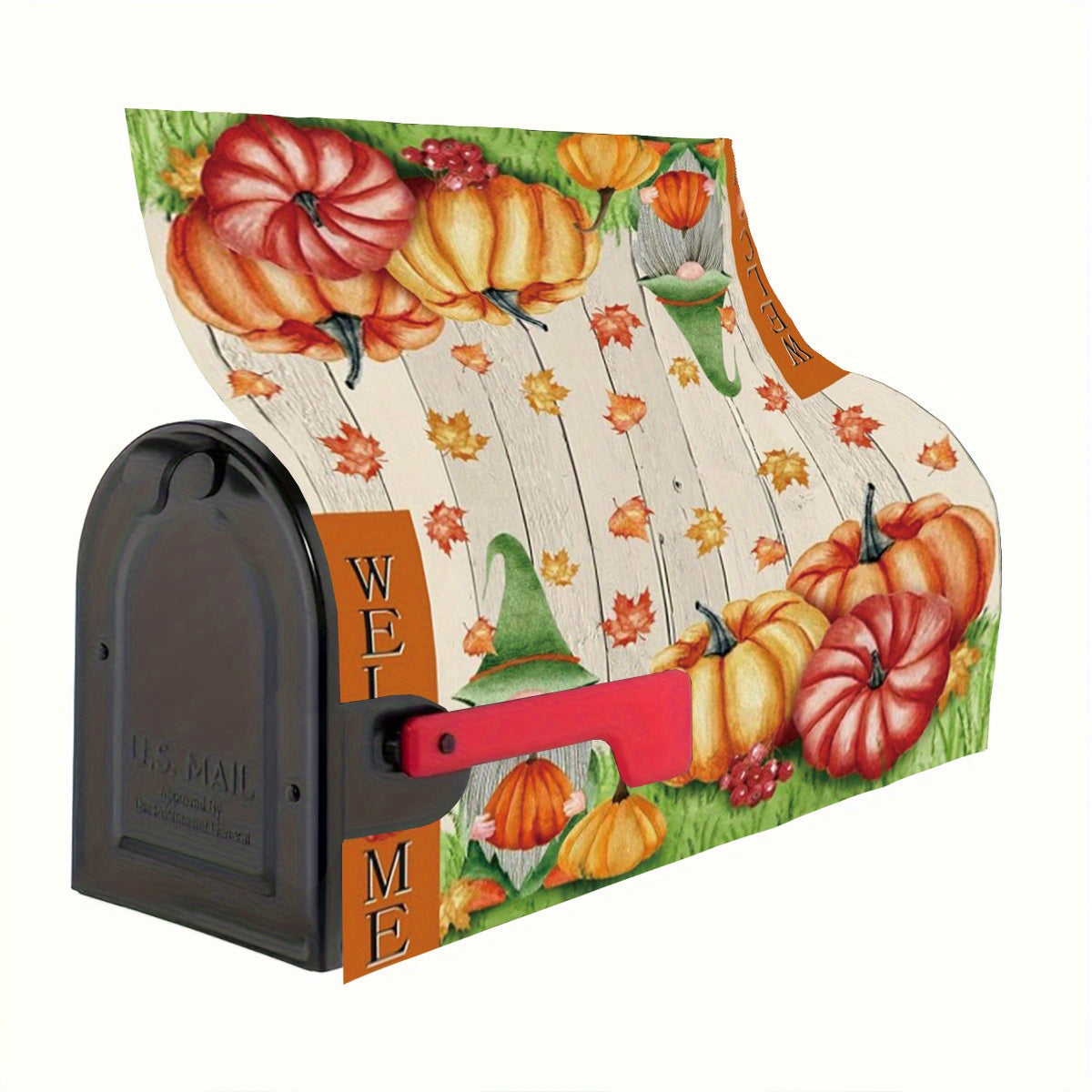 Autumn Sunflower Pumpkin Mailbox Lid Magnetic Decorative Waterproof 21x18 inches