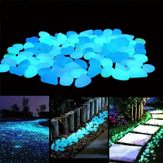 1000pcs 17Oz Glowing Stone Rocks Glow In The Dark, Luminous Decorative Pebbles Stones For Garden, Walkways, Houseplants, Park, And Aquarium