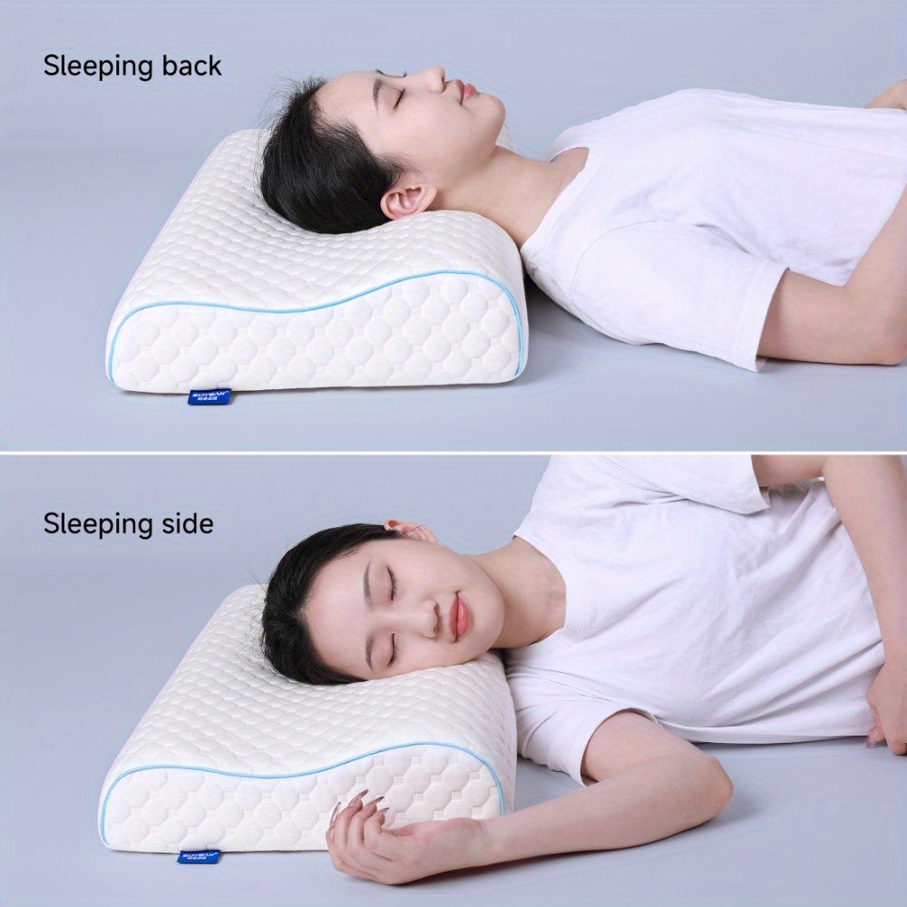 Cervical Neck Pillow, Side Sleeper Pillow for Neck Pain Relief, Adjustable Contour Pillow for Sleeping, Ergonomic Memory Foam Pillow