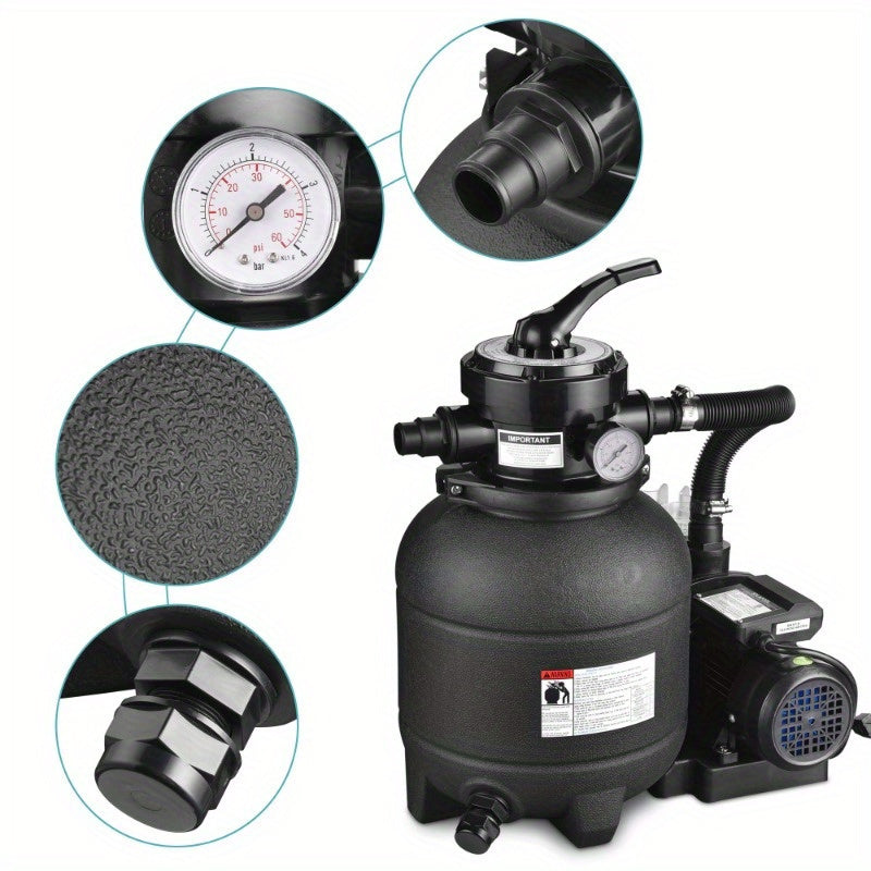 12inch sand filter with fiter ball, Overall Dimension (LxWxH): 17 11/ 16" x 16 5/ 16" x 21 1/ 4"