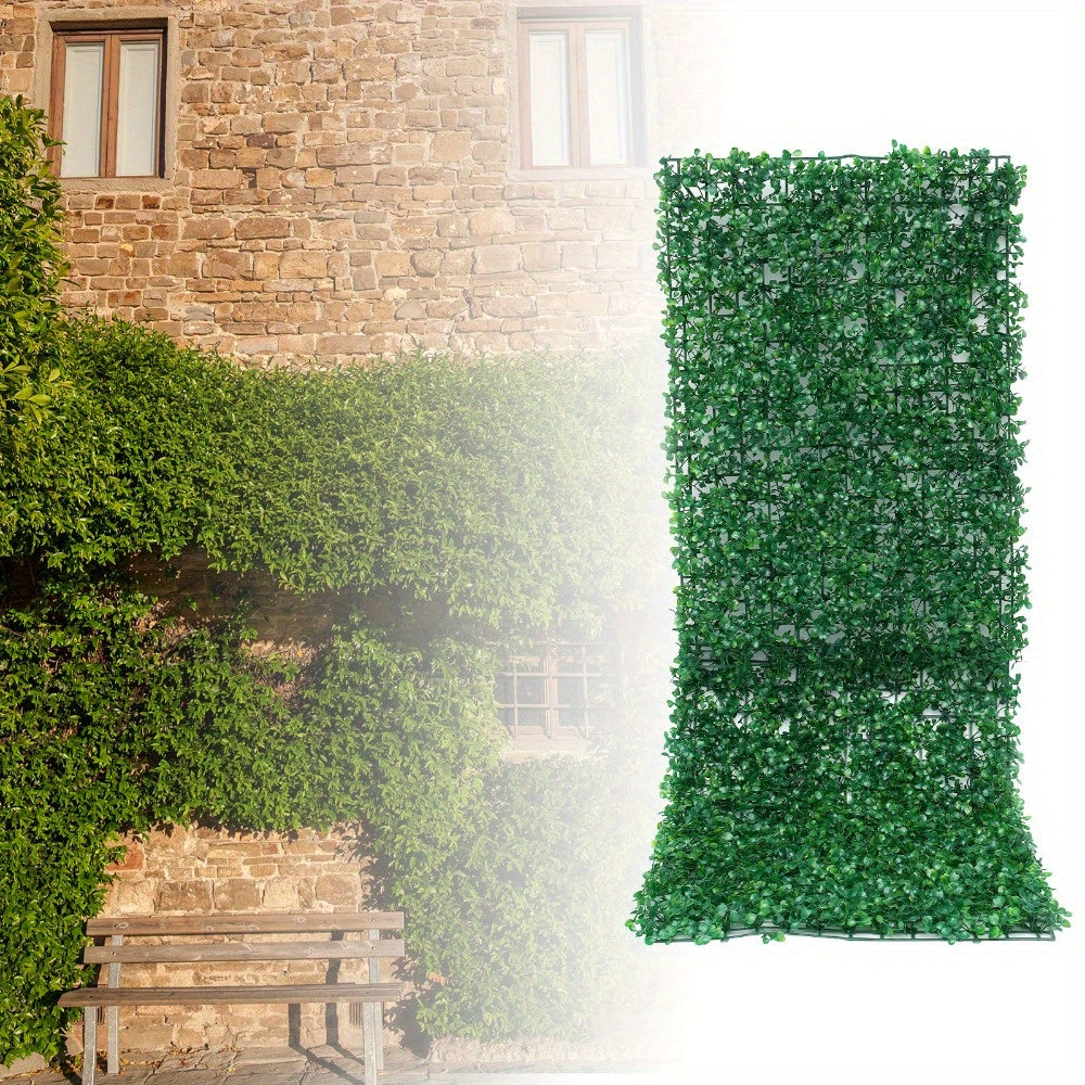 12 Pieces Artificial Mat Panel Ideal for a Fence Wall Patio Garden Yard Pathways and Backdrop Used in the Living Room on the Balcony at Work during a Holiday Party and in Other Locations (Green)