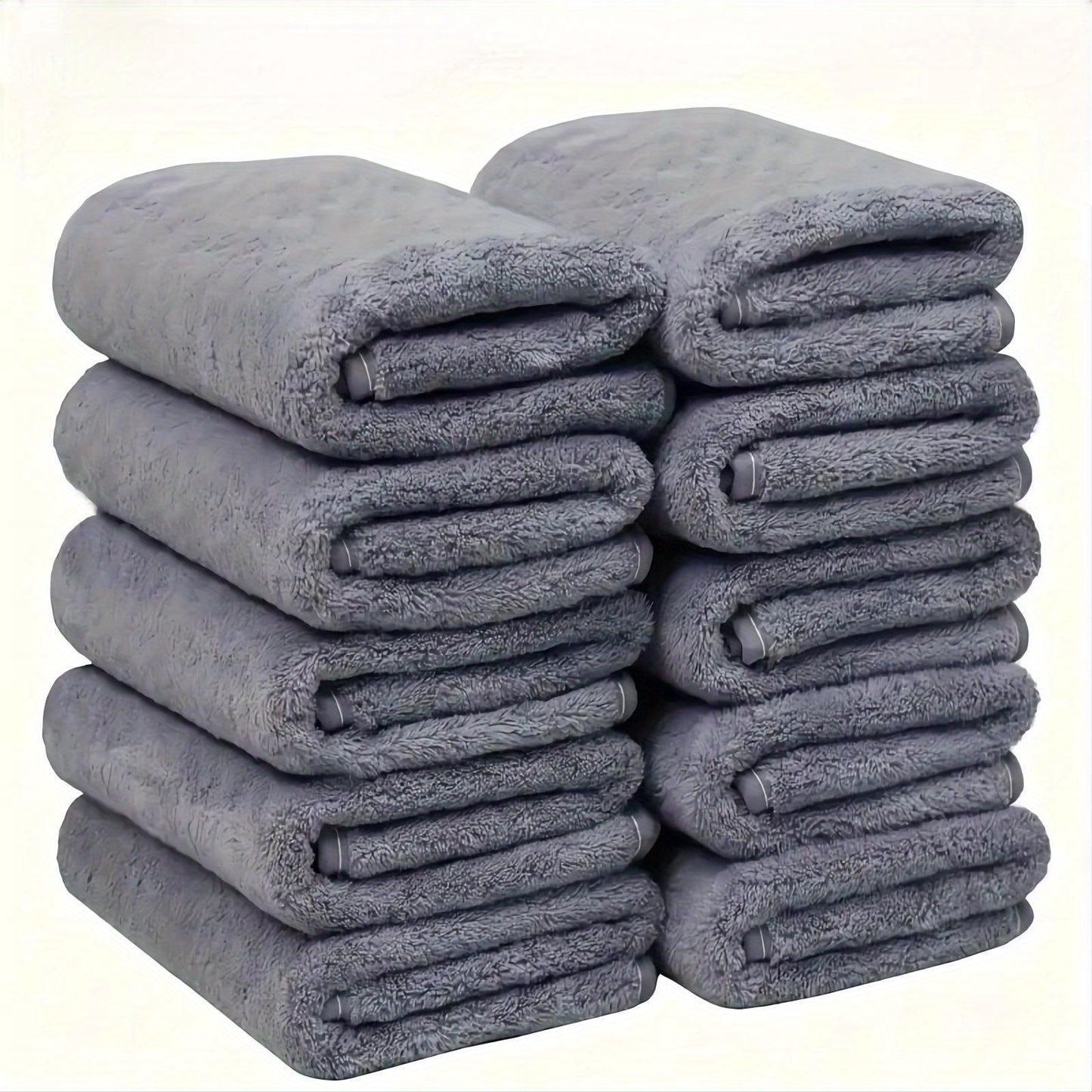 Ultra-Soft Coral Fleece Towel Set, 6/10pcs - Extra Large 15.75 x 31.5in, Super Absorbent & Soft for Bathroom, Gym, Spa, Hotel Use