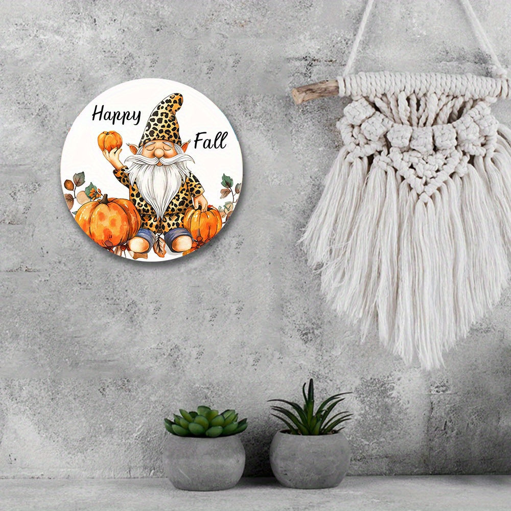 Happy Fall Gnome Decorative Magnet - 7.9in / 20cm - HD Printing - No Adhesive - Perfect for Fall Decor