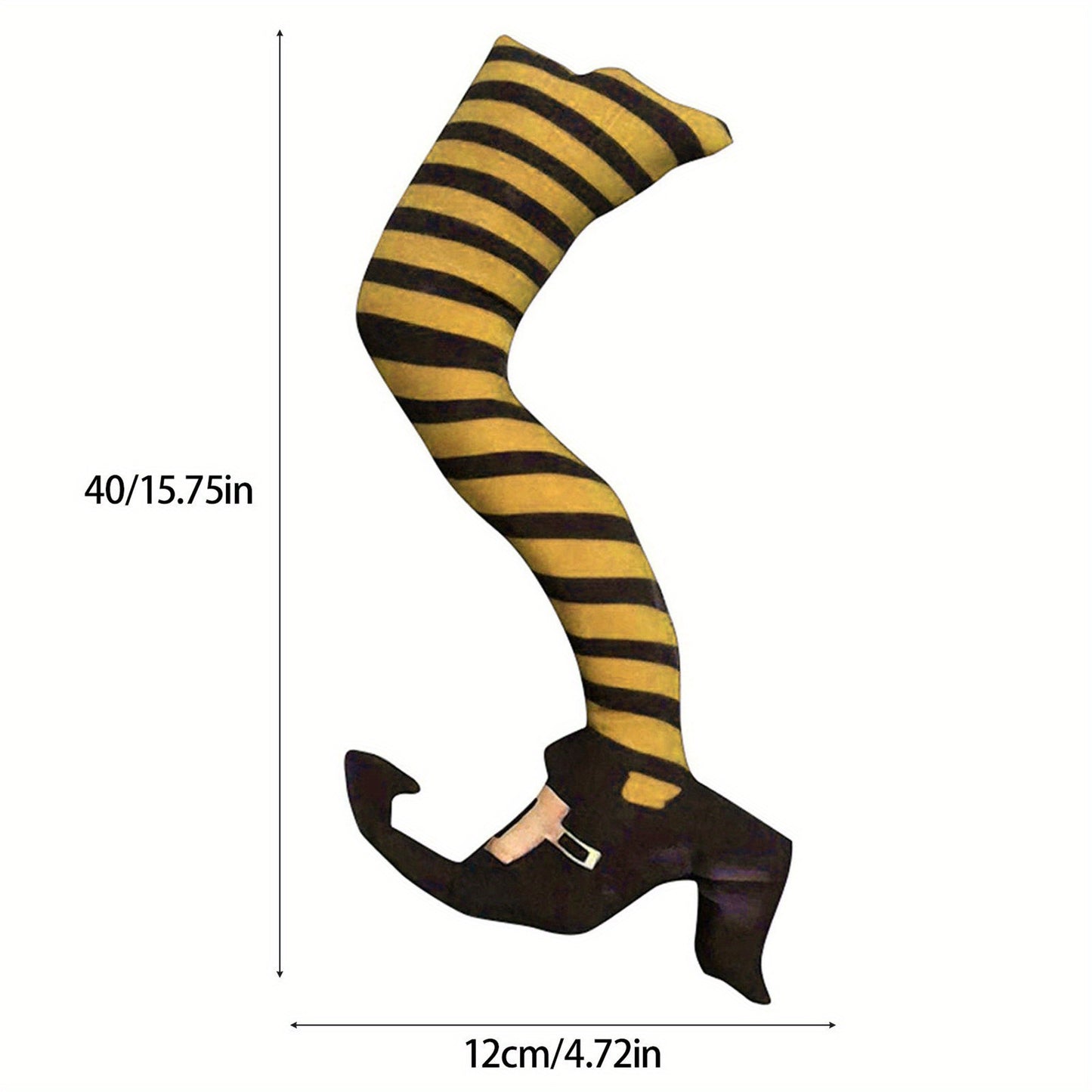 Halloween Ornament, Striped Leg Shaped Decorative Artware Desktop Decor for Home Shops