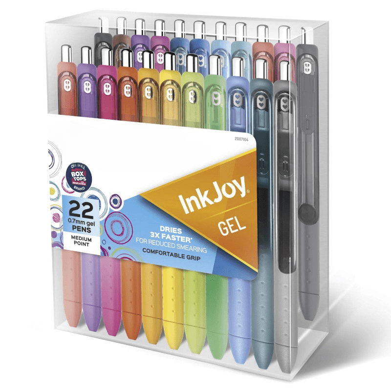 InkJoy Gel Pens, Medium Point, 0.7 mm, Assorted Colors, 22 Count