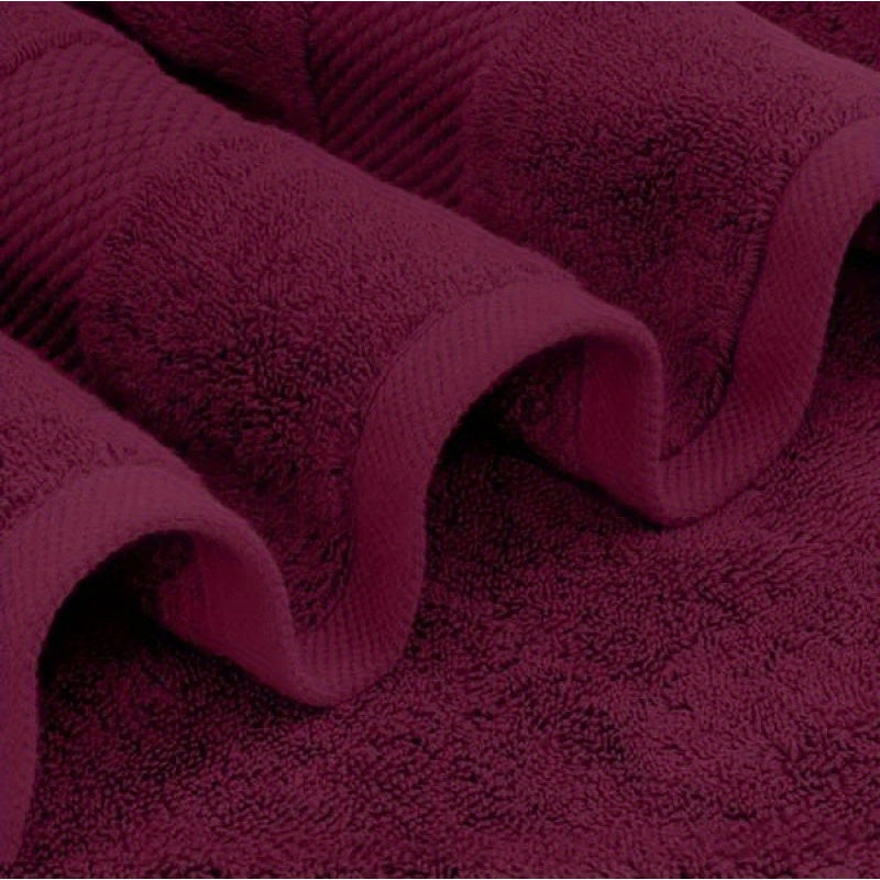 Luxury Bath Towels Set of 4 Large 700 GSM Cotton Ultra Soft Bath Towels 27x54 inch Highly Absorbent and Quick Dry Wine Red