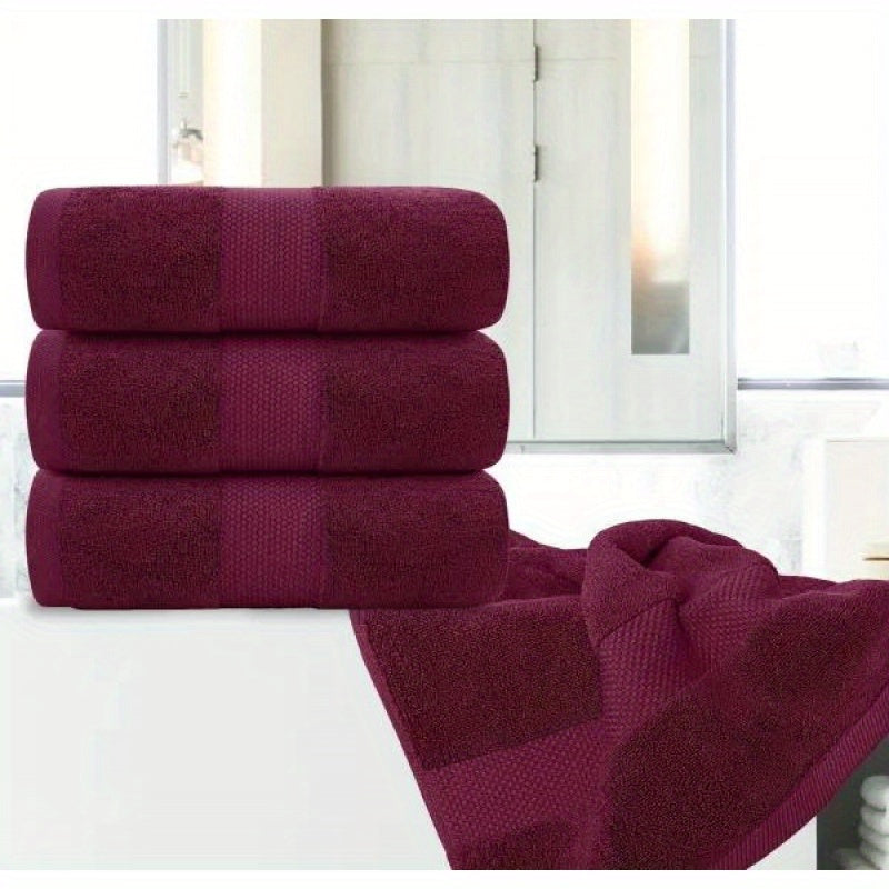 Luxury Bath Towels Set of 4 Large 700 GSM Cotton Ultra Soft Bath Towels 27x54 inch Highly Absorbent and Quick Dry Wine Red