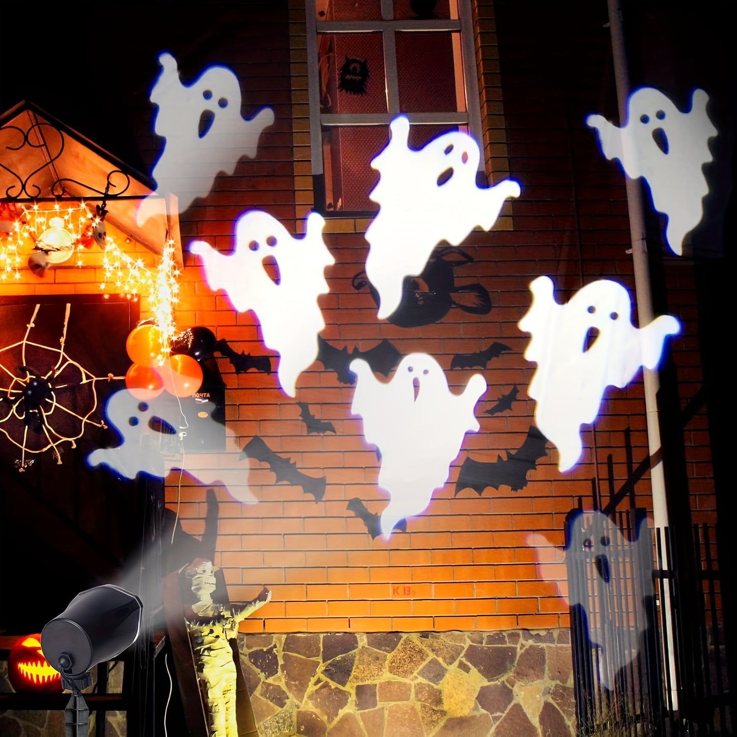 Halloween Projector Lights, Rotating Ghost Projector Halloween, Outdoor Halloween Projector, Landscape, Yard, Patio