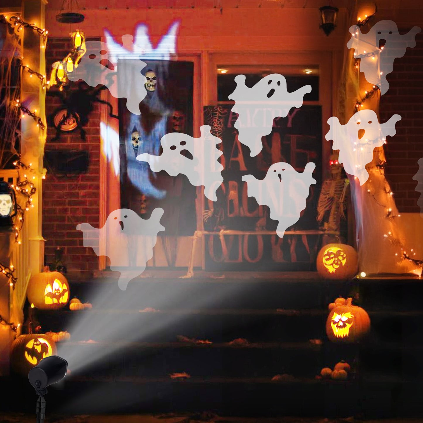 Halloween Projector Lights, Rotating Ghost Projector Halloween, Outdoor Halloween Projector, Landscape, Yard, Patio