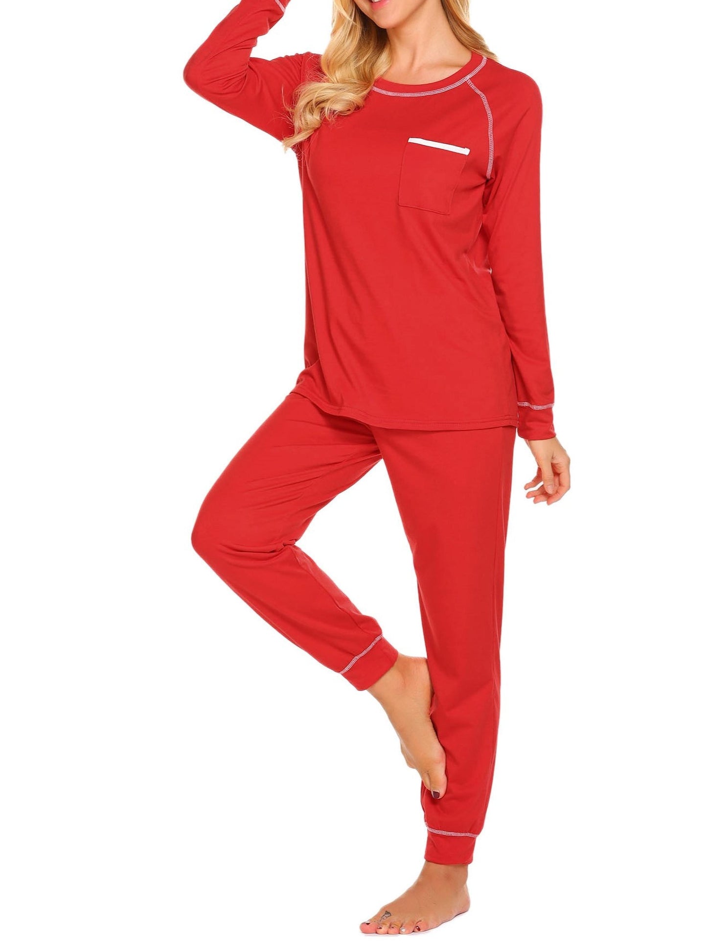 super soft Pajamas Set for Women Soft Comfy Pjs Sets Long Sleeve Sleepwear Loungewear