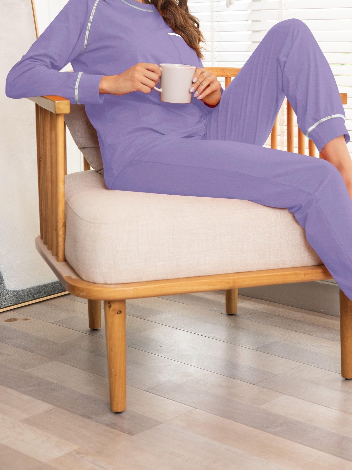 super soft Pajamas Set for Women Soft Comfy Pjs Sets Long Sleeve Sleepwear Loungewear