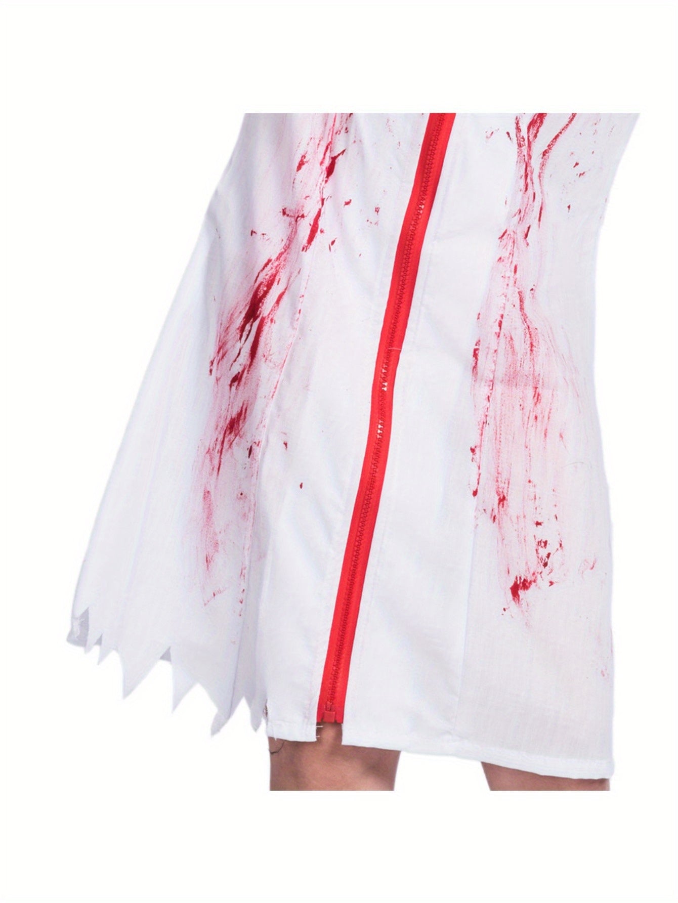 EraSpooky Girl's Halloween Zombie Nurse Dress with Headpiece and Mask