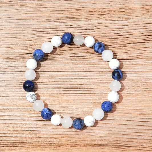 Women's Fashion Blue Beaded Bracelet