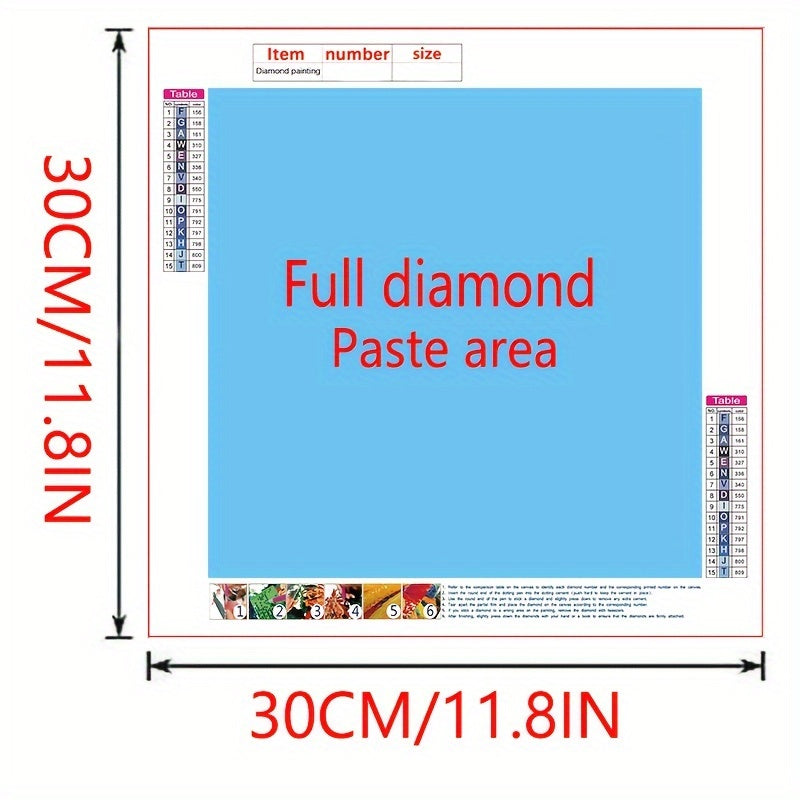 1pc 5D DIY Artificial Full Diamond Painting Set, Adult Beginner, Frameless Car Pattern Diamond Art, Home Wall Decor & Gift 11.8*11.8inch