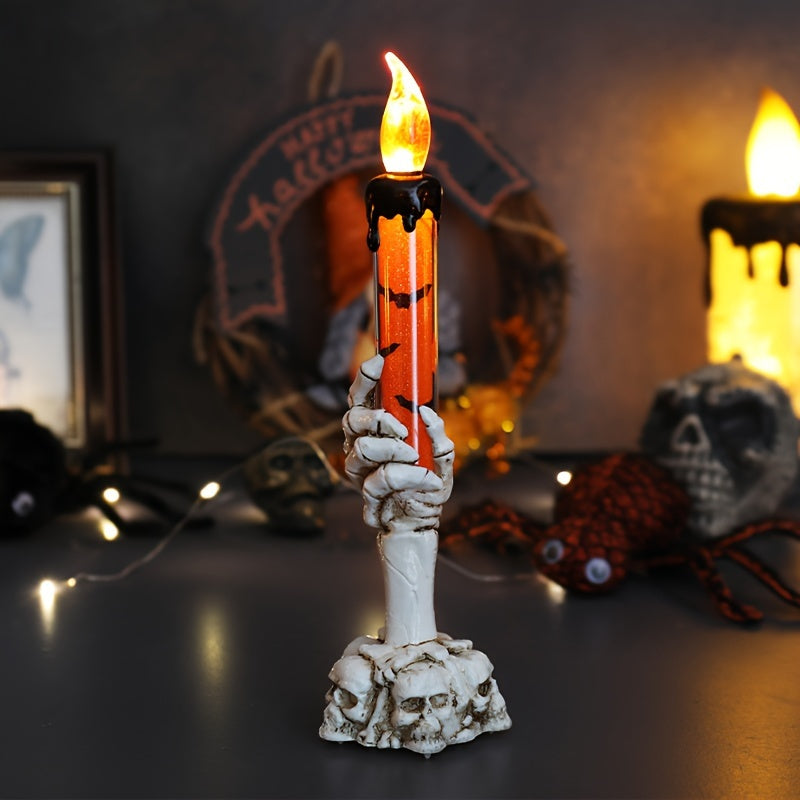 Halloween Candle Lamp 3pcs/Set, Candlestick Lamp Halloween Decoration Props, Skeleton Hand Lamp Halloween Ghost Hand Lamp Creative Ornaments