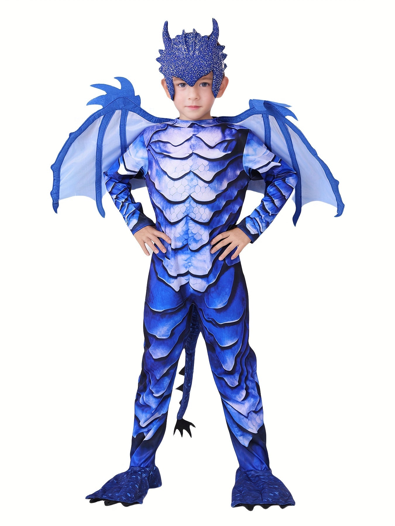 Boys Dragon Clothes, Dragon Wings And Mask For Halloween Parties