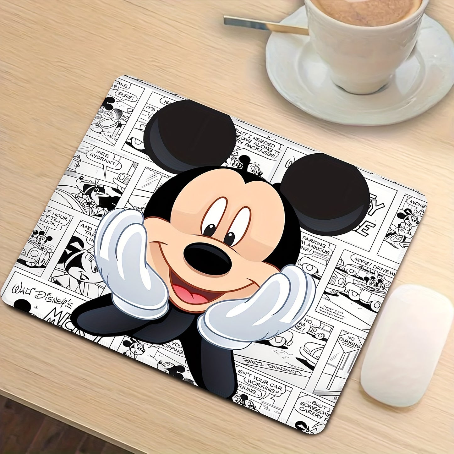 1pc, Authorized,Disney's Mickey Mouse Funny Mouse Pad For Desk,Cute Office Decor,Disney's Non-Slip Rubber Base, Disney's Computer Mouse Pad, Waterproof Multifunctional Mouse Pad For Office