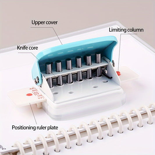 1pc 6-hole Punch, Loose-leaf Book DIY Binding Supplies, Notebook Journal Binding Office Paper Cutter