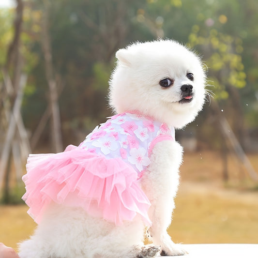 1pc Autumn & Winter Dog JK Dress, Puppy Skirt, Dog Clothes, Princess Dresses, Wedding Evening Tutu Skirt