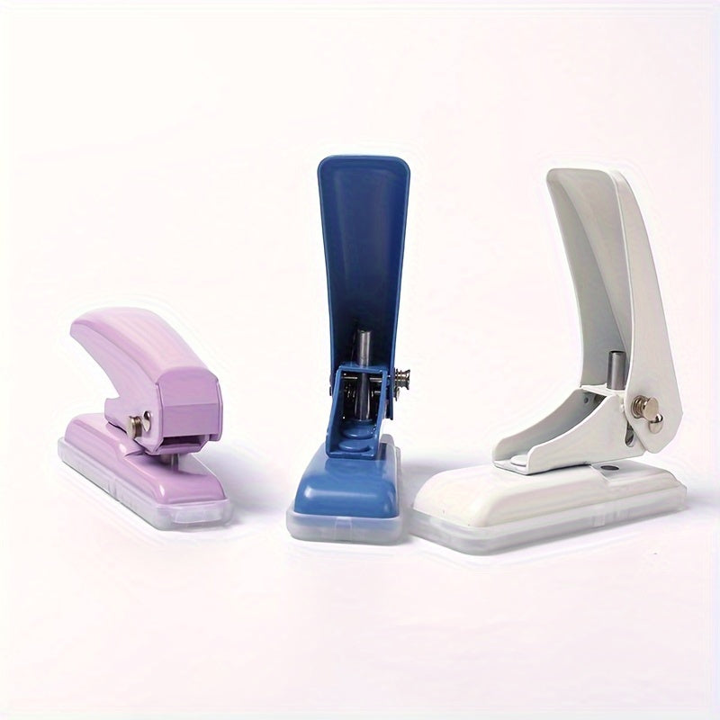 1pc Single Hole Punch, Metal Manual Paper Puncher, 40 Sheet Capacity, Office Binder Punch, Stationery Hole Punching Tool