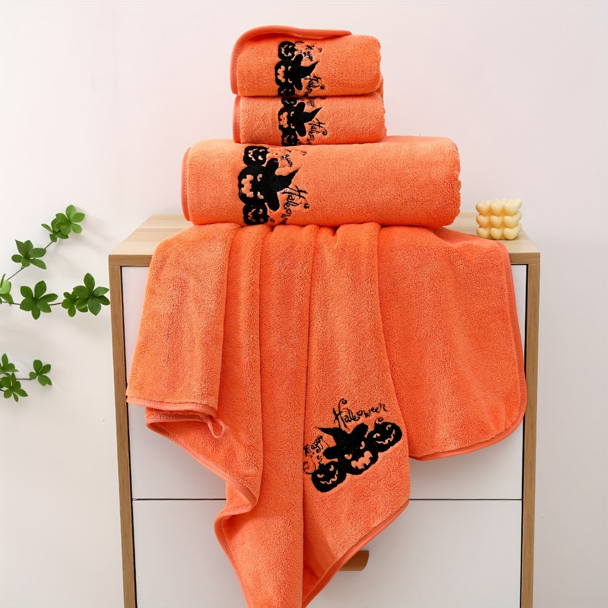 Halloween Pumpkin Lantern Towel Set