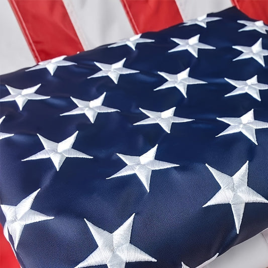 American Flag 4x6 ft Deluxe Super Tough Series, Heavy Duty Spun Polyester, All Weather US Flag USA High Wind with Embroidered Stars, Sewn Stripes, Durable United States Flags Outdoor Outside