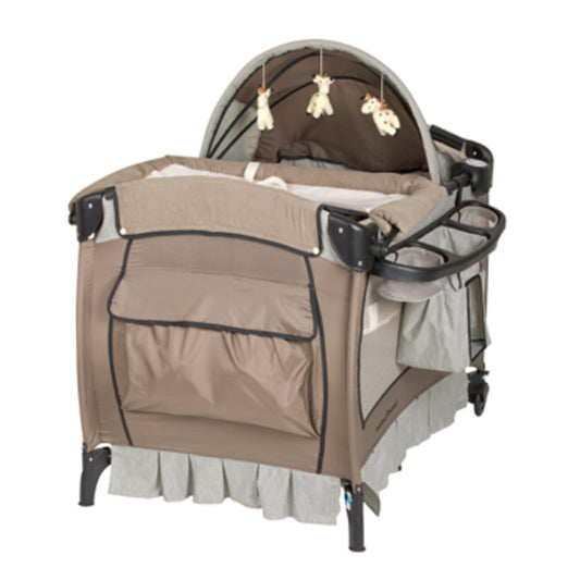 Baby Trend Deluxe Nursery Center, Portable Playard with Bassinet, Changing Table, and Storage, Ideal for Babies and Toddlers