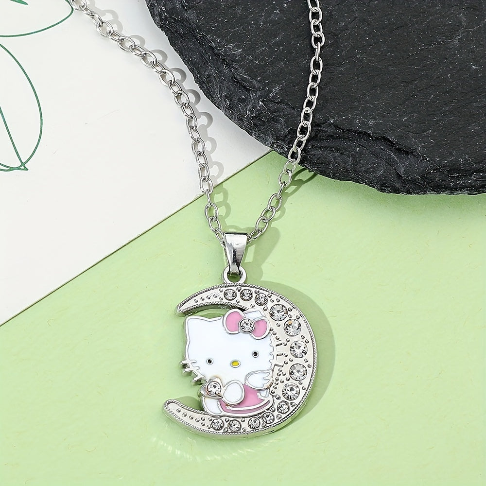 Anime Sanrio Necklace Hello Kitty Kawaii Collar Metal Pendant for Fans Friends Couple Jewelry