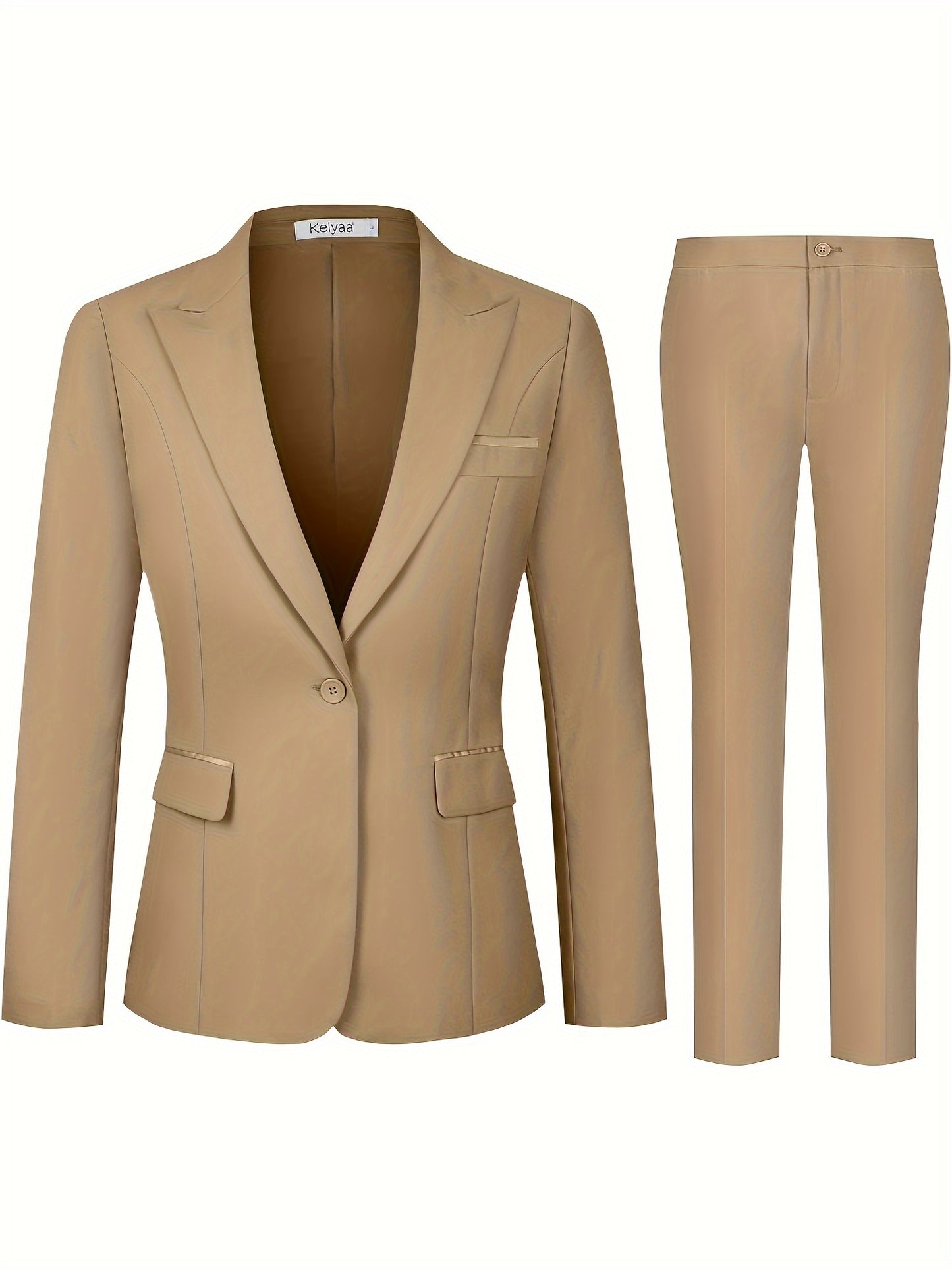 Long Sleeves Women Pant Suit Blazer And Trouser Formal Office Ladies Female Single Breasted Business Set Work Wear 2 Pieces