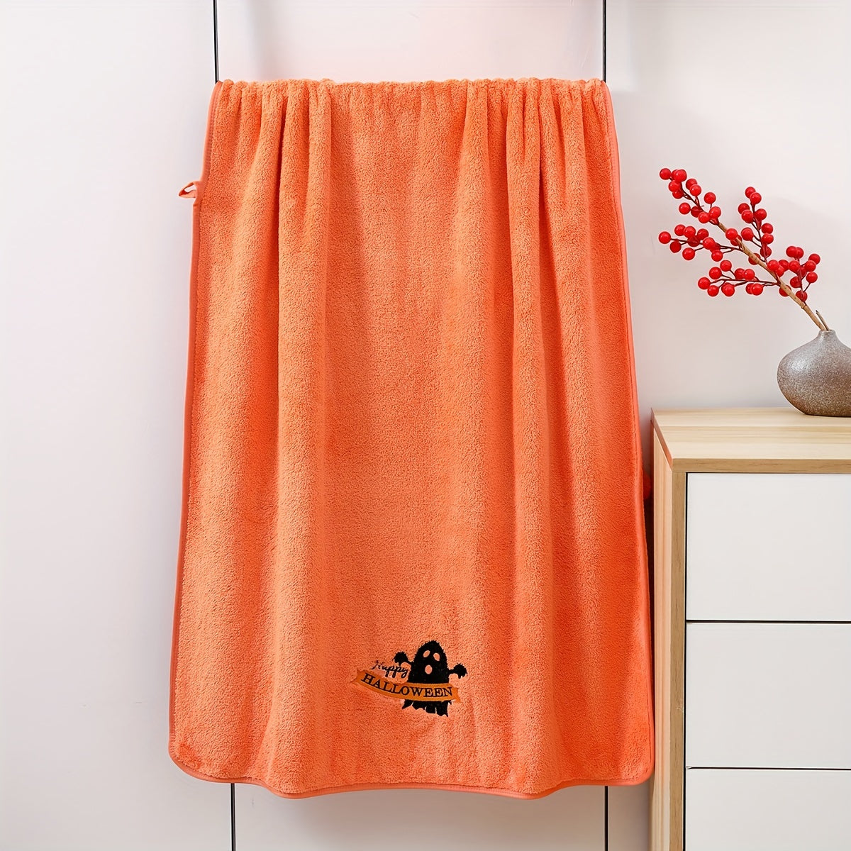 Halloween embroidered towels set