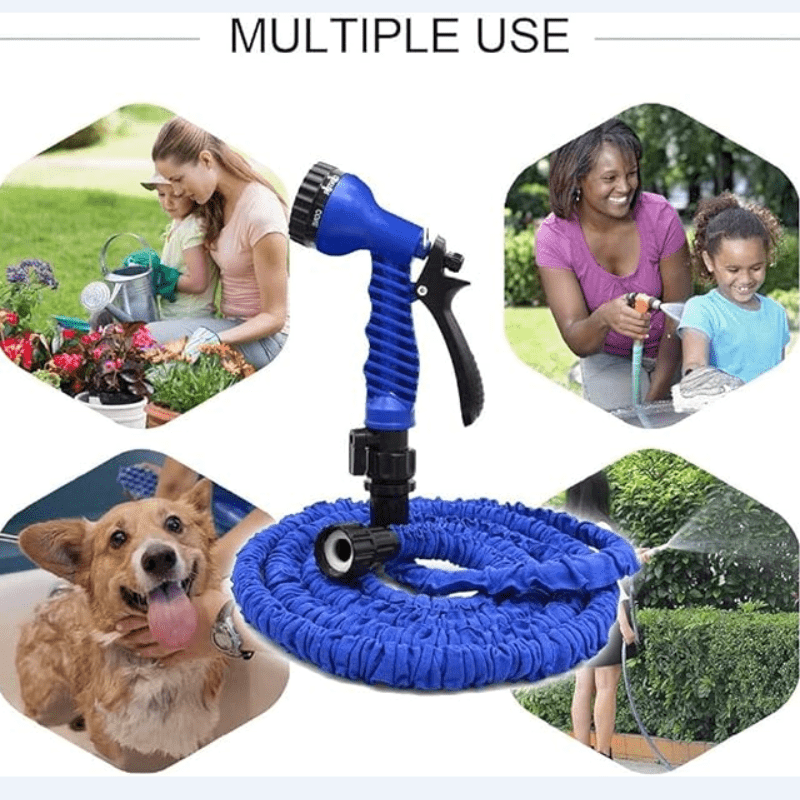 1pc 75FT Magic Hose Expansion Water Hose High Pressure Irrigation Multi-Functional Car Spray Pipe Shrink Expandable Garden Hose Spray Gun Tool, Watering Equipment