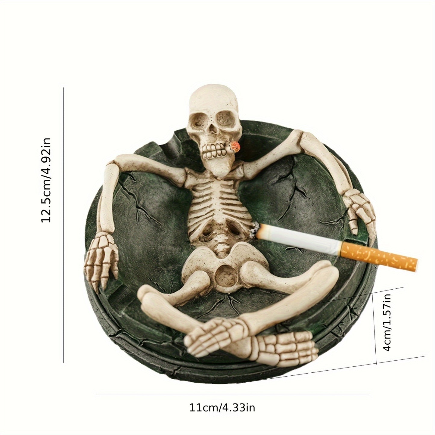 Skeleton human body resin ashtray home desktop decoration ornaments Halloween gift